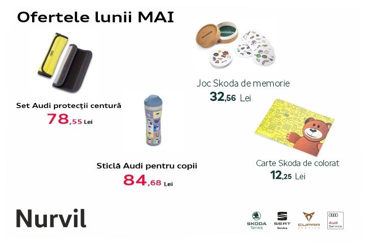 Oferta Audi  - Set protectie centura & sticla pentru copii 