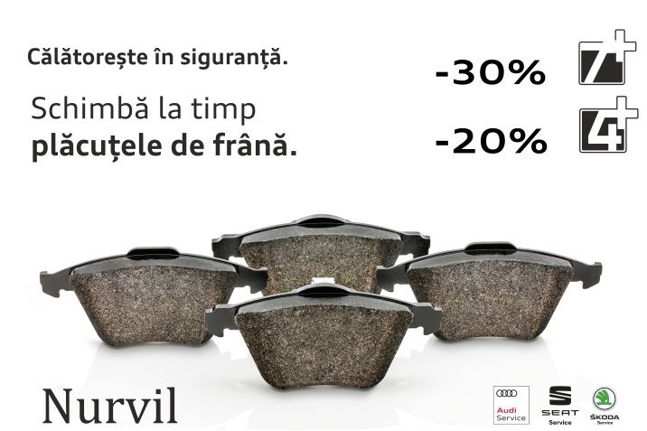 Reducere schimb plăcuțe de frână