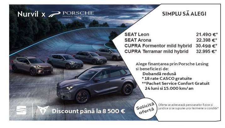 Reduceri CUPRA & SEAT 2026