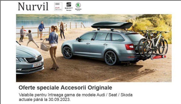 Oferte accesorii Originale Primavaraa-Vara Audi / SEAT / SKODA