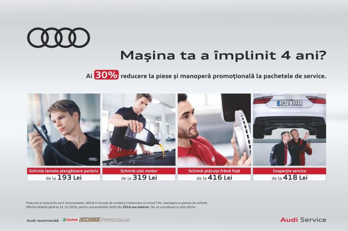Mașina ta a împlinit 4 ani?
